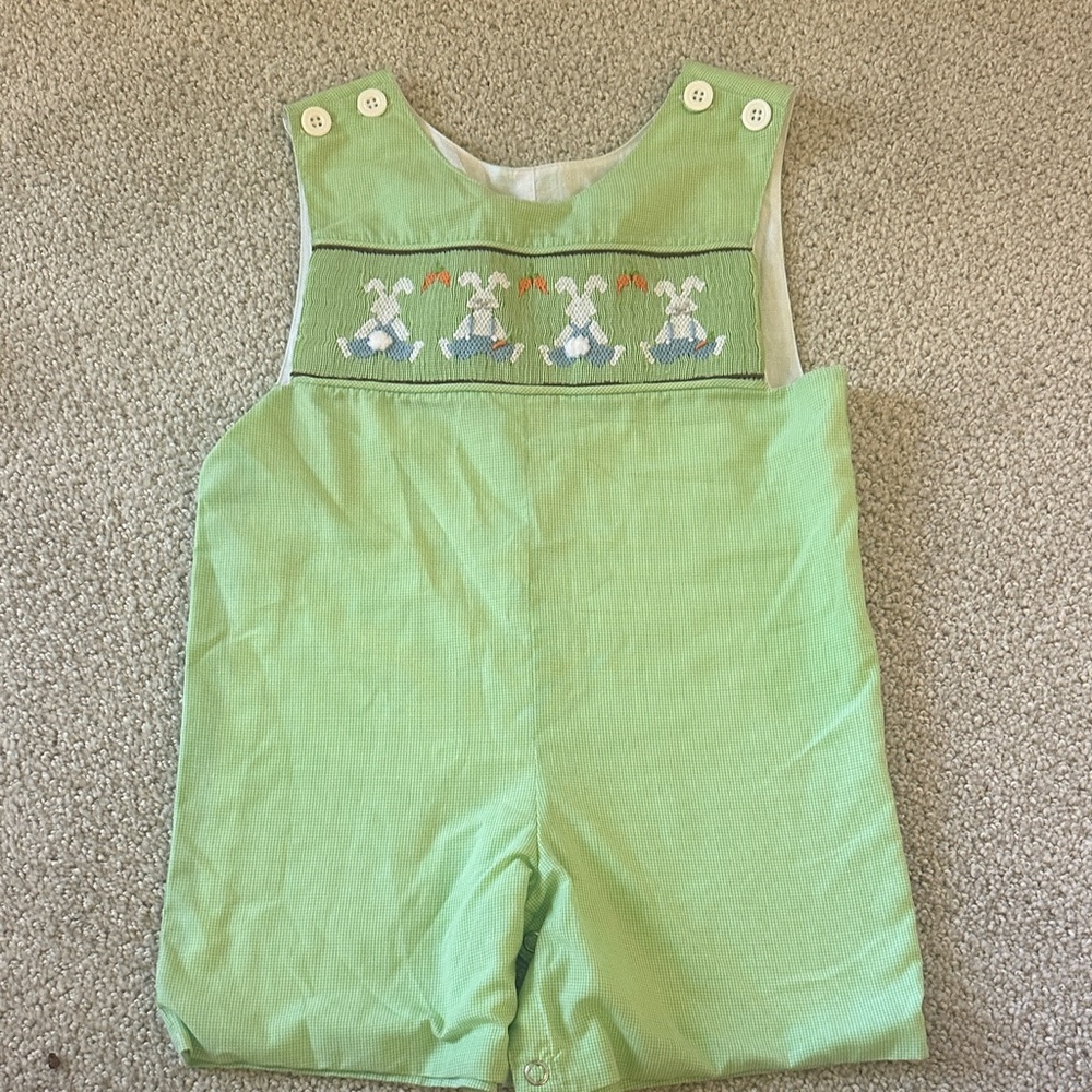 Adorable Green Kids Romper with Bunny Design